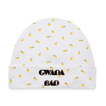 gwada_bad - Baby Premium Organic Mütze - Weiß/Zitronengelb - Vorne