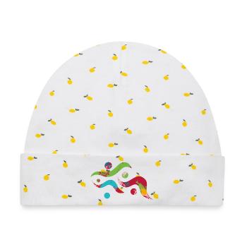 yoga-design_20 - Baby Premium Organic Mütze - Weiß/Zitronengelb - Vorne