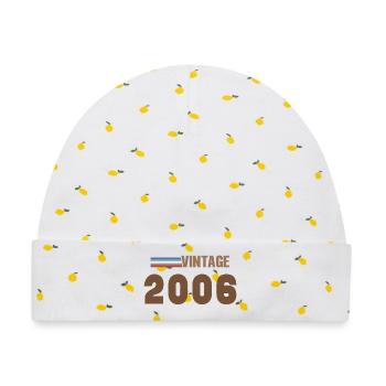 20 Jahre 2006 Handgeschriebenes Skript-T-Shirt - Baby Premium Organic Mütze - Weiß/Zitronengelb - Vorne