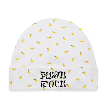 Punkrock-Logo - Baby Premium Organic Mütze - Weiß/Zitronengelb - Vorne