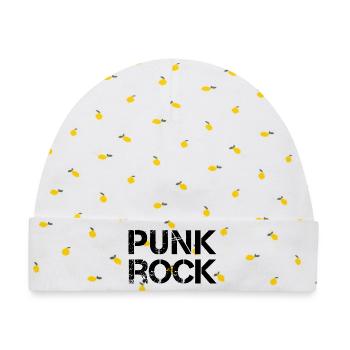 Punkrock-Logo - Baby Premium Organic Mütze - Weiß/Zitronengelb - Vorne