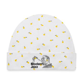 Moderne Jazz-Ikone - Baby Premium Organic Mütze - Weiß/Zitronengelb - Vorne