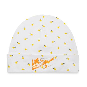 Skifahren Letztes Licht Berge Skilift  Skifahrer - Baby Premium Organic Mütze - Weiß/Zitronengelb - Vorne