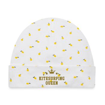 Kitesurfen / Kitesurfer / Kiteboarden / Kitesurf - Baby Premium Organic Mütze - Weiß/Zitronengelb - Vorne