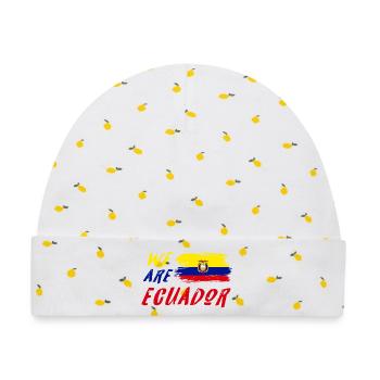 Wir sind Ecuador - Baby Premium Organic Mütze - Weiß/Zitronengelb - Vorne
