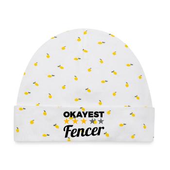 Okayest Fechter - Baby Premium Organic Mütze - Weiß/Zitronengelb - Vorne