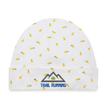 Trailrunning (Trailrunning) - Baby Premium Organic Mütze - Weiß/Zitronengelb - Vorne
