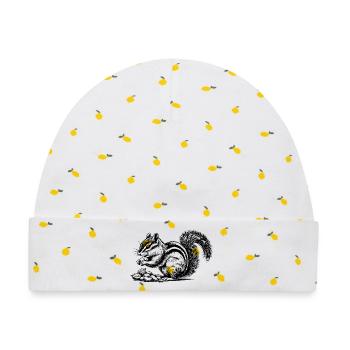 Chipmunk - Baby Premium Organic Mütze - Weiß/Zitronengelb - Vorne