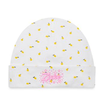 spitzname Spruch / typisch y2k design - Baby Premium Organic Mütze - Weiß/Zitronengelb - Vorne