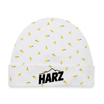 Harz - Souvenir Design - Baby Premium Organic Mütze - Weiß/Zitronengelb - Vorne