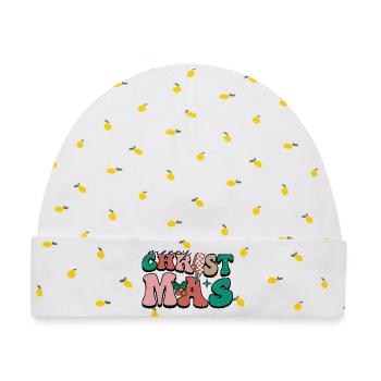 Christmas - Baby Premium Organic Mütze - Weiß/Zitronengelb - Vorne
