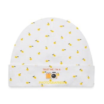 Vertrau mir, ich bin Fotograf - Baby Premium Organic Mütze - Weiß/Zitronengelb - Vorne