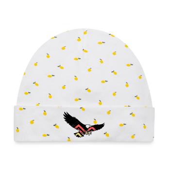 Adler Deutschland Fan Flagge - Baby Premium Organic Mütze - Weiß/Zitronengelb - Vorne