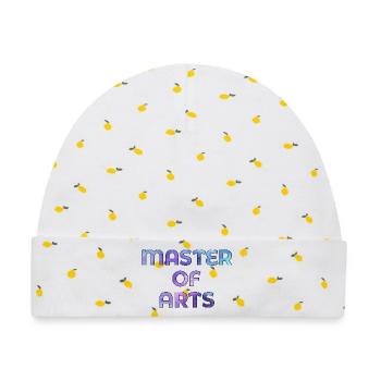 Abschluss Studium Master of Arts - Baby Premium Organic Mütze - Weiß/Zitronengelb - Vorne