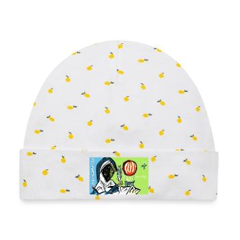Anonymus der Geschichtenerzähler - Baby Premium Organic Mütze - Weiß/Zitronengelb - Vorne
