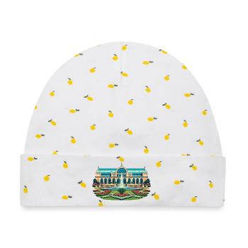 Flora Köln Retro - Baby Premium Organic Mütze - Weiß/Zitronengelb - Vorne