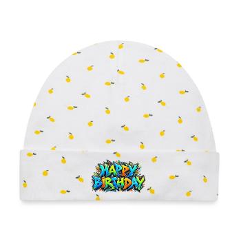 Herzlichen Glückwunsch zum Geburtstag Graffiti Fluo: Geschenk, das großartig ist! - Baby Premium Organic Mütze - Weiß/Zitronengelb - Vorne