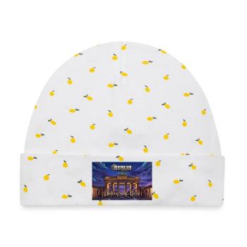 Brandenburger Tor - Baby Premium Organic Mütze - Weiß/Zitronengelb - Vorne
