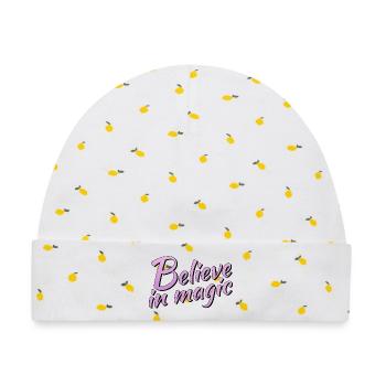 Believe in magic - Baby Premium Organic Mütze - Weiß/Zitronengelb - Vorne