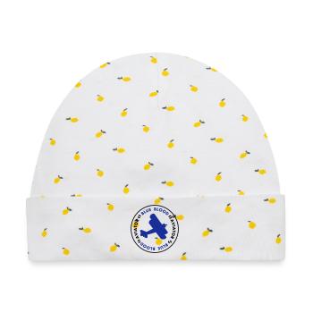aviator - Baby Premium Organic Mütze - Weiß/Zitronengelb - Hinten