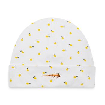 Fly fishing - Baby Premium Organic Mütze - Weiß/Zitronengelb - Vorne