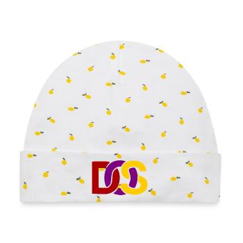 Retro MS DOS Logo - Baby Premium Organic Mütze - Weiß/Zitronengelb - Vorne