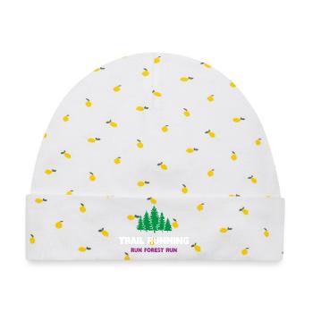 Trailrunning - Run Forest Run - Baby Premium Organic Mütze - Weiß/Zitronengelb - Vorne