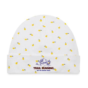 Trailrunning - abseits der ausgetretenen Pfade - Baby Premium Organic Mütze - Weiß/Zitronengelb - Vorne
