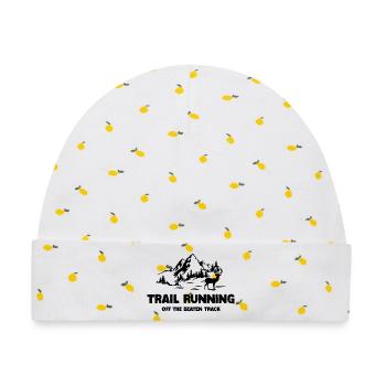 Trailrunning - abseits der ausgetretenen Pfade - Baby Premium Organic Mütze - Weiß/Zitronengelb - Vorne