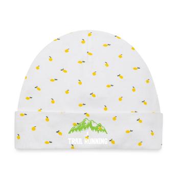 Trailrunning - Baby Premium Organic Mütze - Weiß/Zitronengelb - Vorne