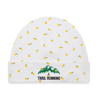 Trailrunning - Baby Premium Organic Mütze - Weiß/Zitronengelb - Vorne
