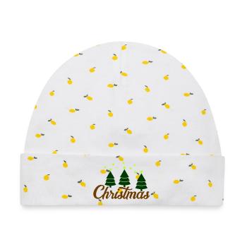 christmas - Baby Premium Organic Mütze - Weiß/Zitronengelb - Vorne