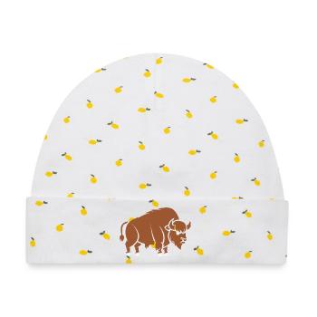 Bison - Baby Premium Organic Mütze - Weiß/Zitronengelb - Vorne