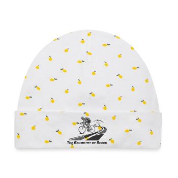 Geometrie des Speedcyclists auf der Strecke - Baby Premium Organic Mütze - Weiß/Zitronengelb - Vorne