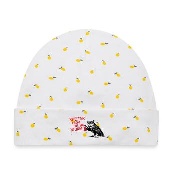 Shelter from the Storm - Baby Premium Organic Mütze - Weiß/Zitronengelb - Vorne