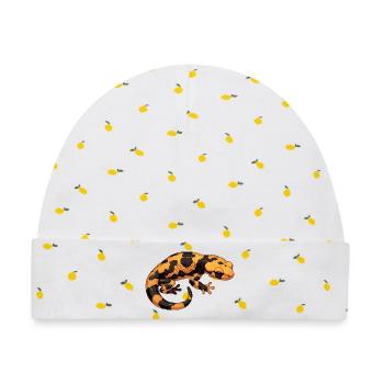 Feuersalamander Salamander - Baby Premium Organic Mütze - Weiß/Zitronengelb - Vorne
