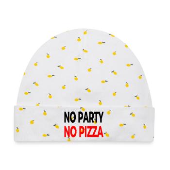 Party - Baby Premium Organic Mütze - Weiß/Zitronengelb - Vorne