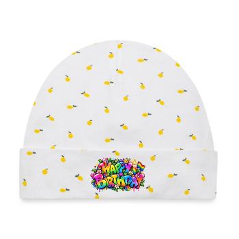 Herzlichen Glückwunsch zum Geburtstag Graffiti Pride: Pride garantiert! - Baby Premium Organic Mütze - Weiß/Zitronengelb - Vorne