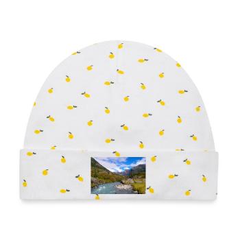 Wilde Natur Norwegens - Baby Premium Organic Mütze - Weiß/Zitronengelb - Vorne