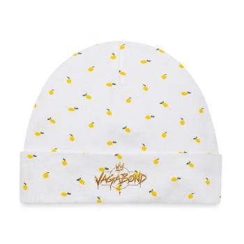 Vagabond Gold Graffiti Logo - Baby Premium Organic Mütze - Weiß/Zitronengelb - Vorne