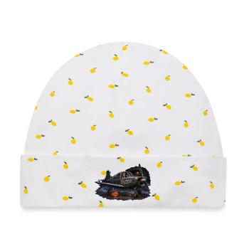 Flightmare – Verfluchtes Vintage-Flugzeug, Halloween - Baby Premium Organic Mütze - Weiß/Zitronengelb - Vorne