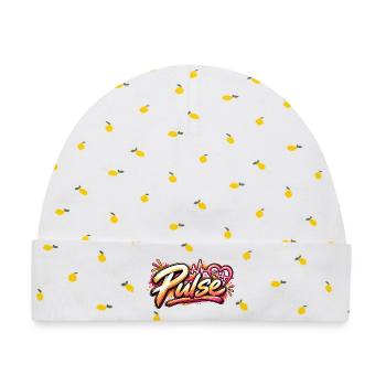 Pulse Graffiti Herz Neonschrift - Baby Premium Organic Mütze - Weiß/Zitronengelb - Vorne