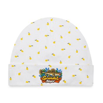 Grundeljäger Goby Hunter - Baby Premium Organic Mütze - Weiß/Zitronengelb - Vorne