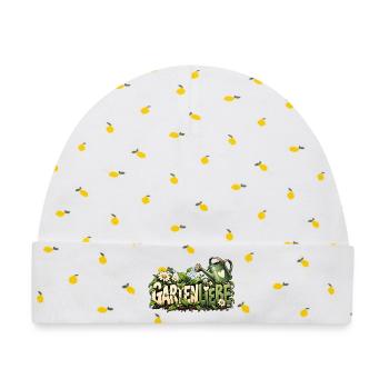 Gartenliebe mit Herz Liebevolle Geschenkidee  - Baby Premium Organic Mütze - Weiß/Zitronengelb - Vorne