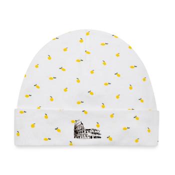 Colosseum italienisches Denkmal - Baby Premium Organic Mütze - Weiß/Zitronengelb - Vorne