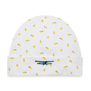 Antonov 2 - Baby Premium Organic Mütze - Weiß/Zitronengelb - Vorne
