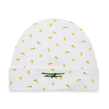 Antonov 2 - Baby Premium Organic Mütze - Weiß/Zitronengelb - Vorne
