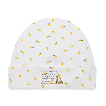 sei fleißig wie ein bienchen - Baby Premium Organic Mütze - Weiß/Zitronengelb - Vorne