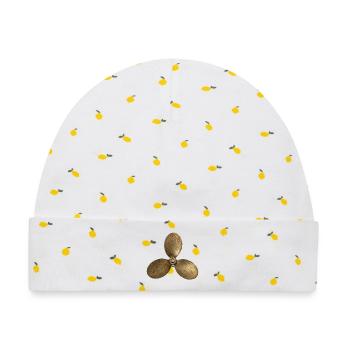 Propeller - Baby Premium Organic Mütze - Weiß/Zitronengelb - Vorne