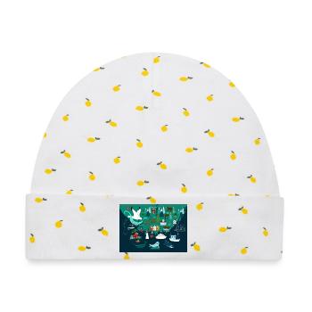 Südnorwegen Souvenir  - Baby Premium Organic Mütze - Weiß/Zitronengelb - Vorne